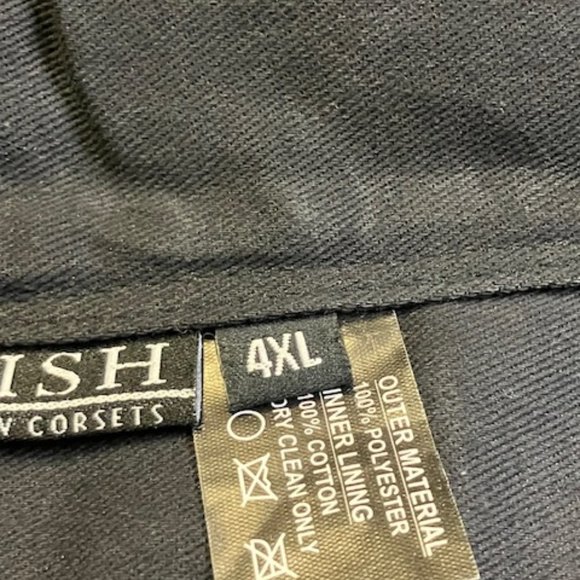 Lavish by Daisy Corsets Women's Blue/Black Side Tie/Zip Corset 4XL NWOT - Picture 4 of 6